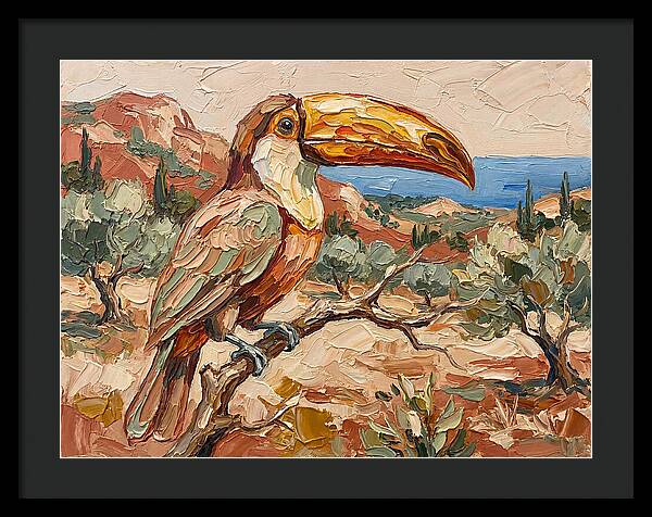 Toucan In Mediterranean Landscape