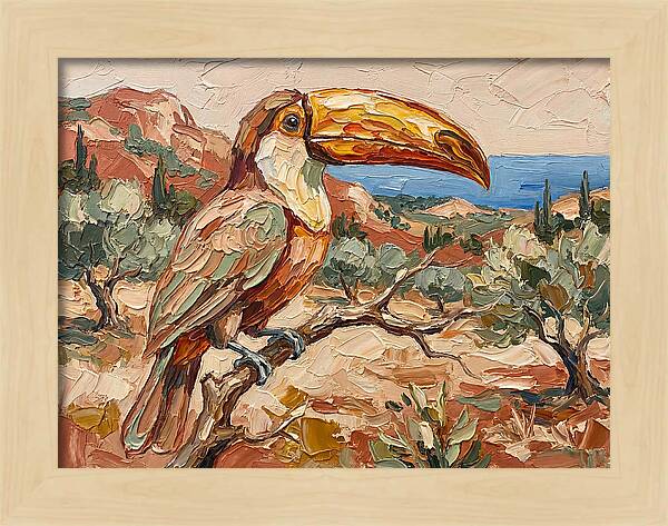 Toucan In Mediterranean Landscape