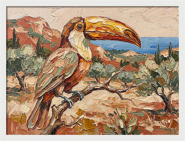 Toucan In Mediterranean Landscape