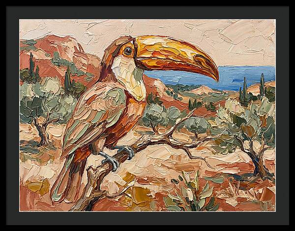 Toucan In Mediterranean Landscape