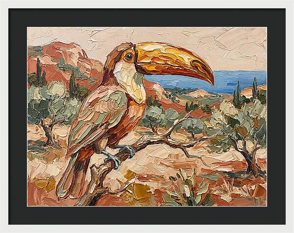 Toucan In Mediterranean Landscape
