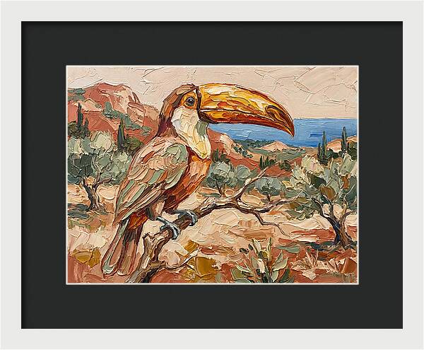 Toucan In Mediterranean Landscape