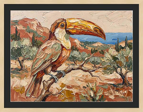 Toucan In Mediterranean Landscape
