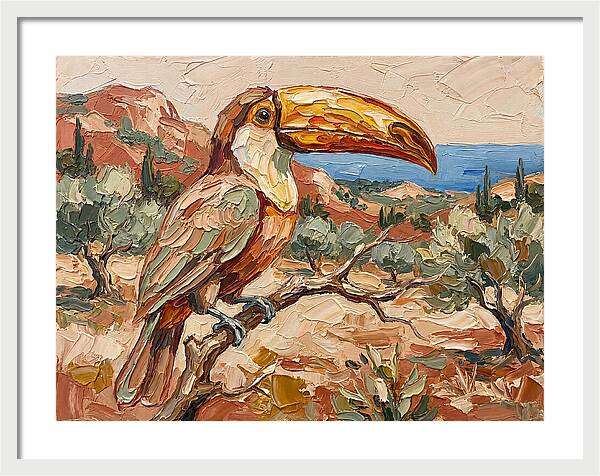 Toucan In Mediterranean Landscape