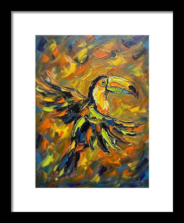 Toucan In Vibrant Flight