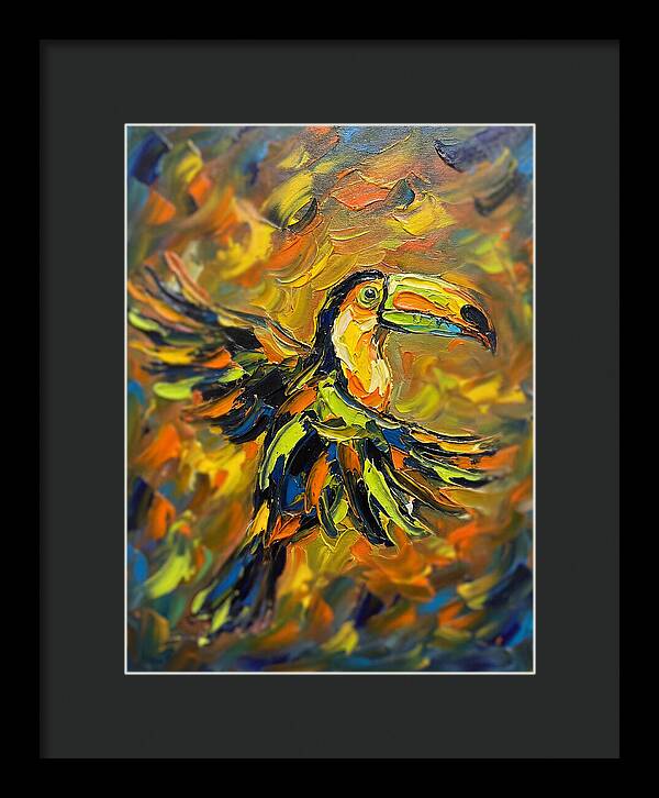 Toucan In Vibrant Flight