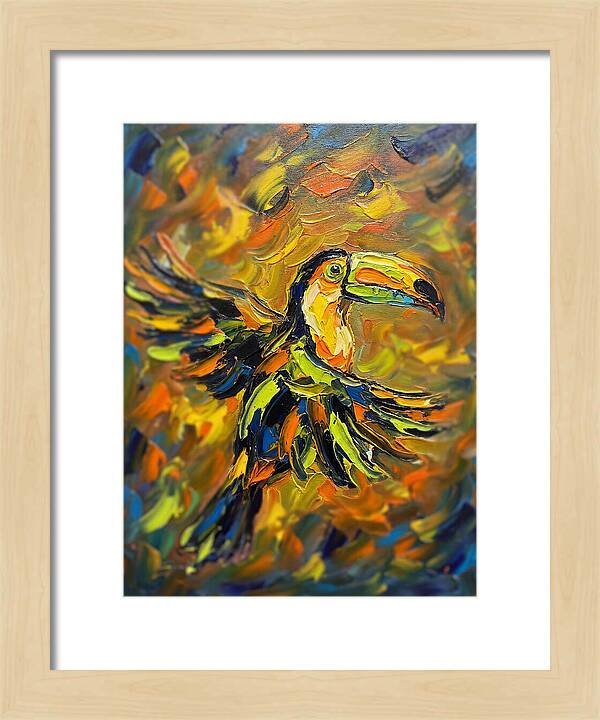 Toucan In Vibrant Flight