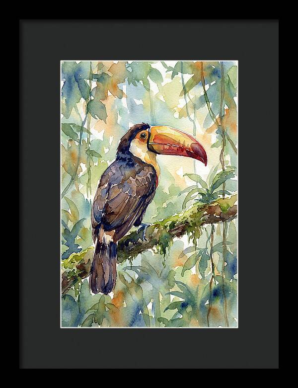 Toucan Perched In Lush Jungle