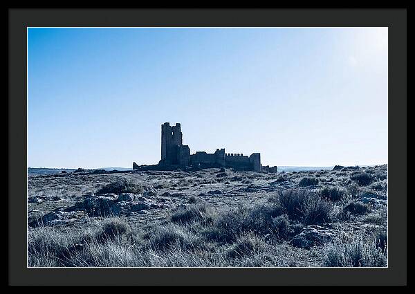 Tower Ruins Silhouetted Against Horizon