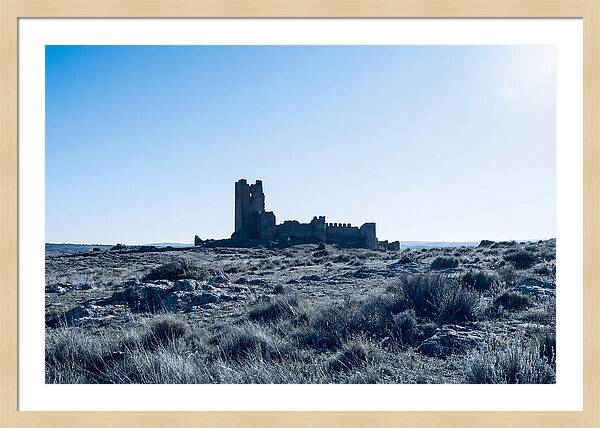 Tower Ruins Silhouetted Against Horizon