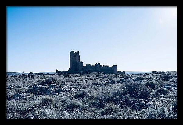 Tower Ruins Silhouetted Against Horizon