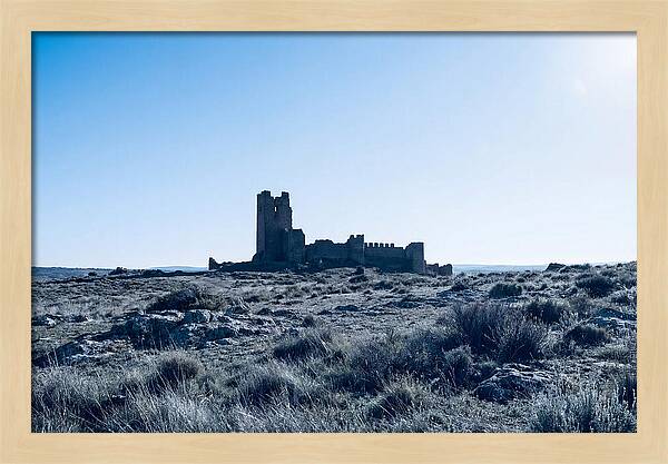 Tower Ruins Silhouetted Against Horizon