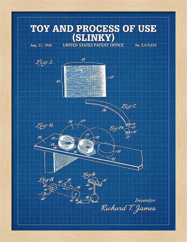 Toy And Process Of Use Slinky Blueprint Patent Us2415012a