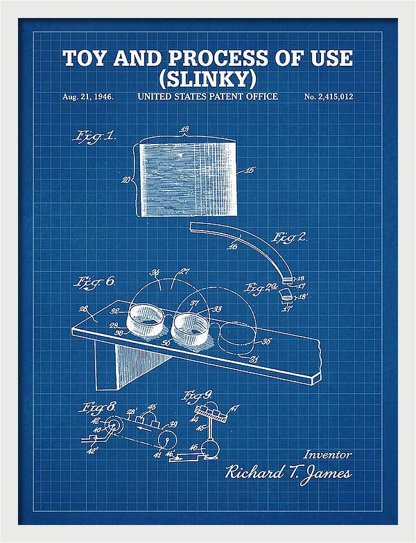 Toy And Process Of Use Slinky Blueprint Patent Us2415012a