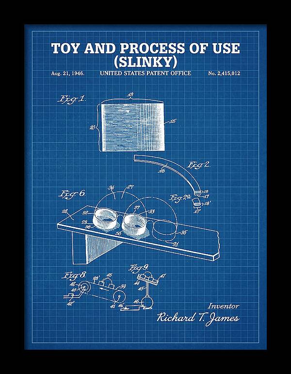 Toy And Process Of Use Slinky Blueprint Patent Us2415012a