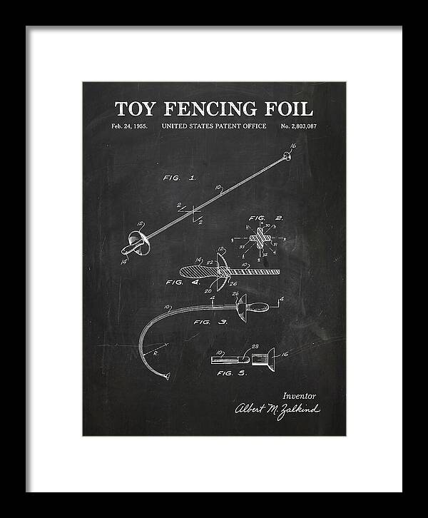 Toy Fencing Foil Chalkboard Patent Us2803087a