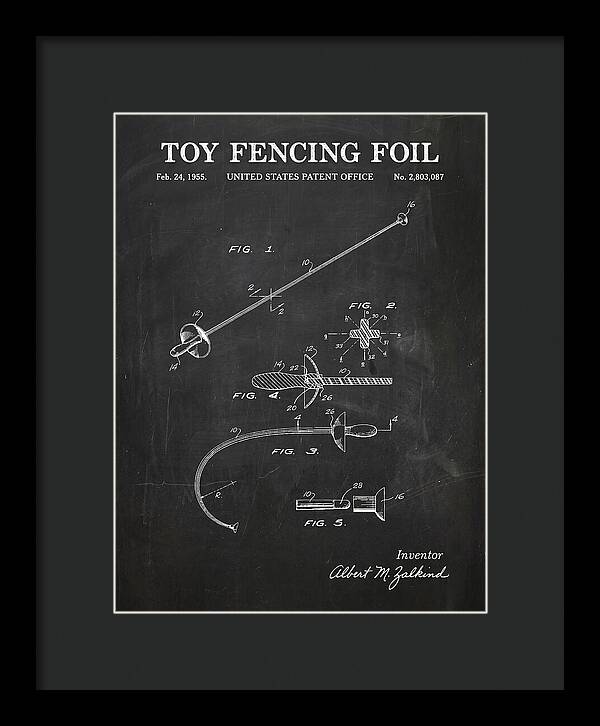 Toy Fencing Foil Chalkboard Patent Us2803087a