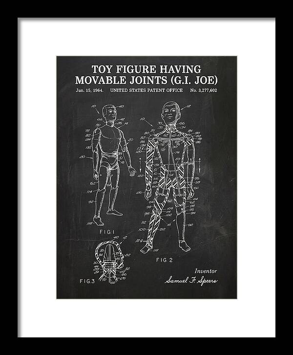 Toy Figure Having Movable Joints G.i. Joe Chalkboard Patent Us3277602a
