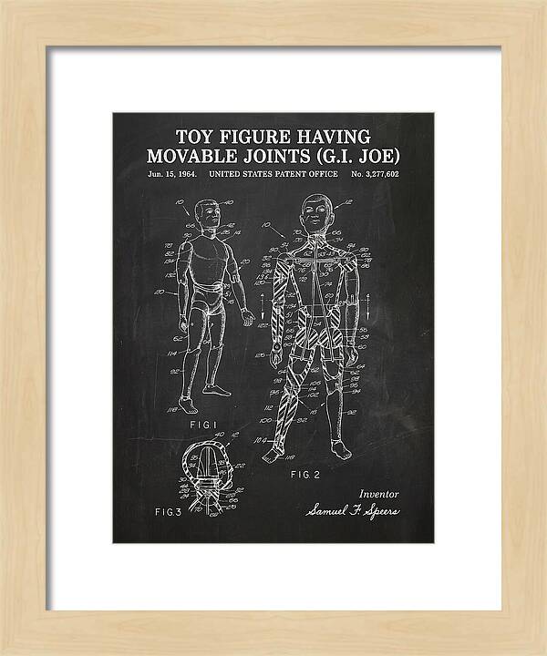 Toy Figure Having Movable Joints G.i. Joe Chalkboard Patent Us3277602a