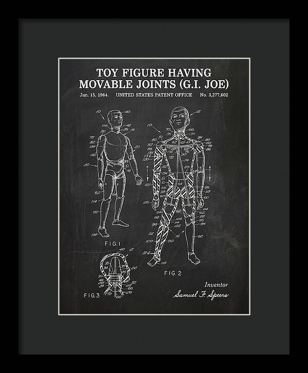 Toy Figure Having Movable Joints G.i. Joe Chalkboard Patent Us3277602a