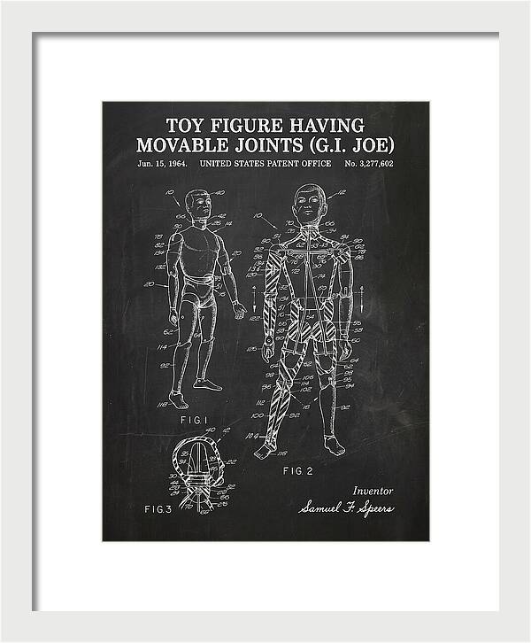 Toy Figure Having Movable Joints G.i. Joe Chalkboard Patent Us3277602a