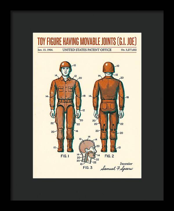 Toy Figure Having Movable Joints G.i. Joe Retro Patent Us3277602a
