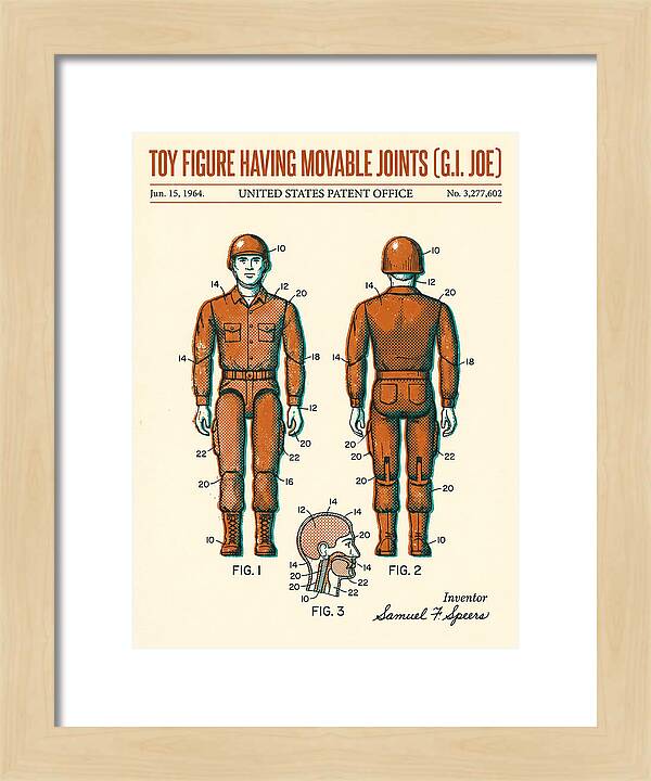 Toy Figure Having Movable Joints G.i. Joe Retro Patent Us3277602a