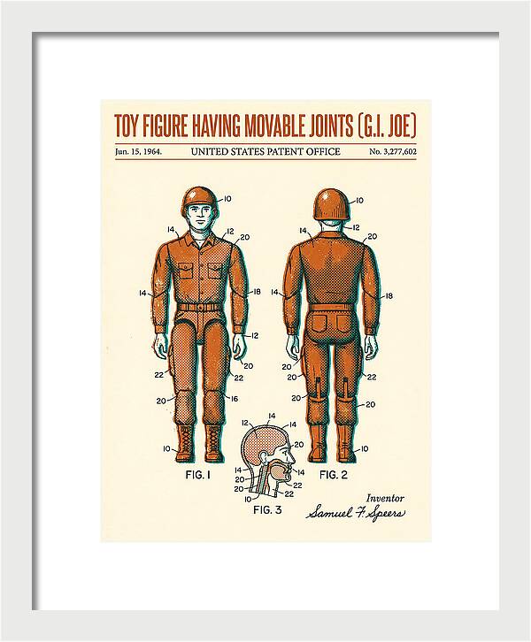 Toy Figure Having Movable Joints G.i. Joe Retro Patent Us3277602a