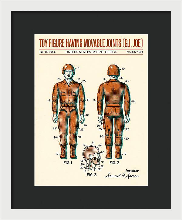 Toy Figure Having Movable Joints G.i. Joe Retro Patent Us3277602a