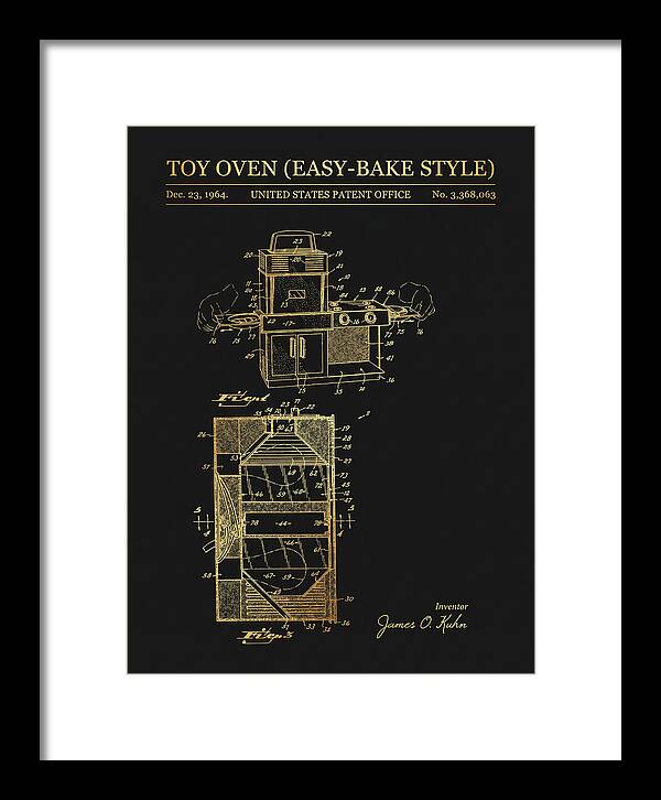 Toy Oven Easy Bake Style Gold Patent Us3368063a