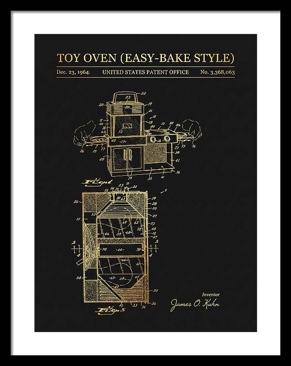 Toy Oven Easy Bake Style Gold Patent Us3368063a