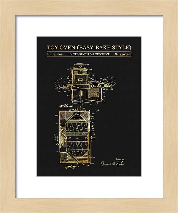 Toy Oven Easy Bake Style Gold Patent Us3368063a