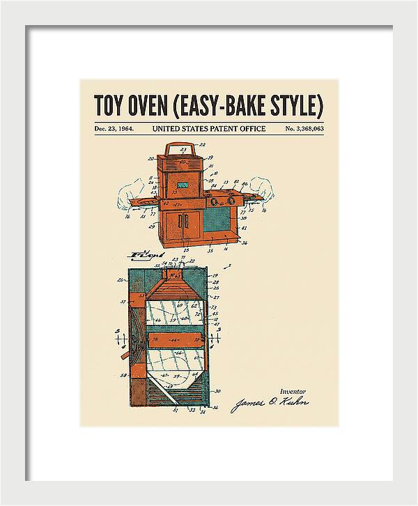 Toy Oven Easy Bake Style Retro Patent Us3368063a