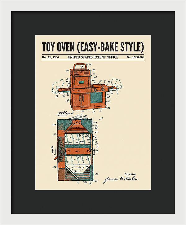 Toy Oven Easy Bake Style Retro Patent Us3368063a
