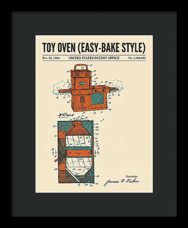 Toy Oven Easy Bake Style Retro Patent Us3368063a