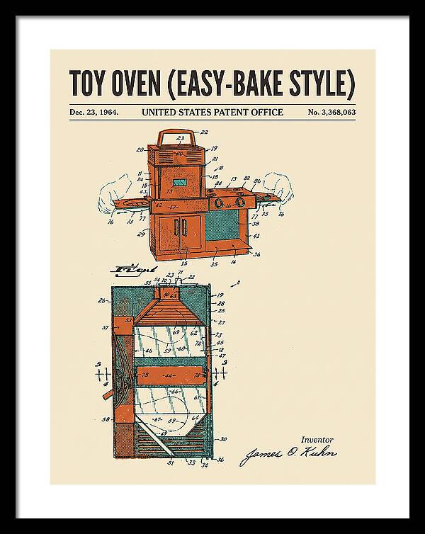 Toy Oven Easy Bake Style Retro Patent Us3368063a