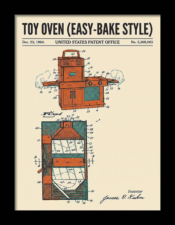 Toy Oven Easy Bake Style Retro Patent Us3368063a