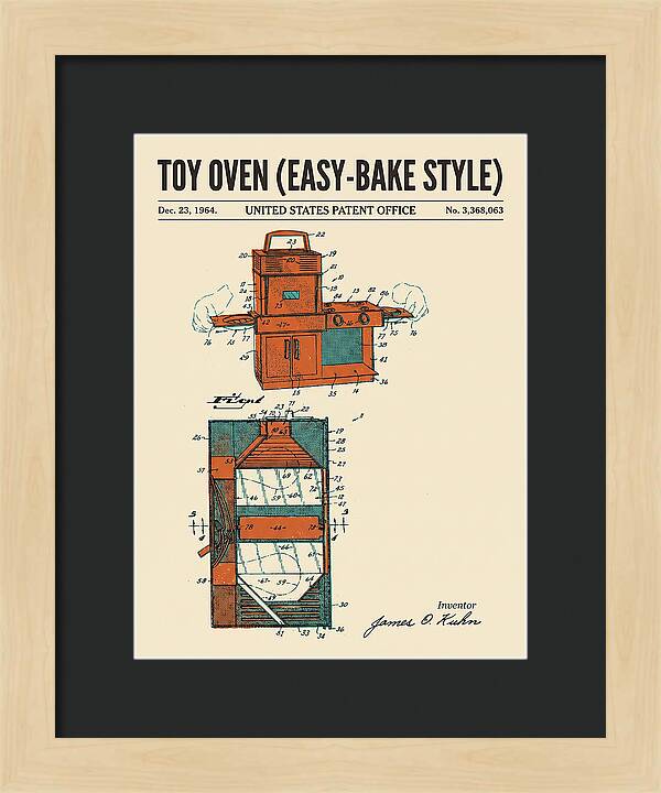 Toy Oven Easy Bake Style Retro Patent Us3368063a