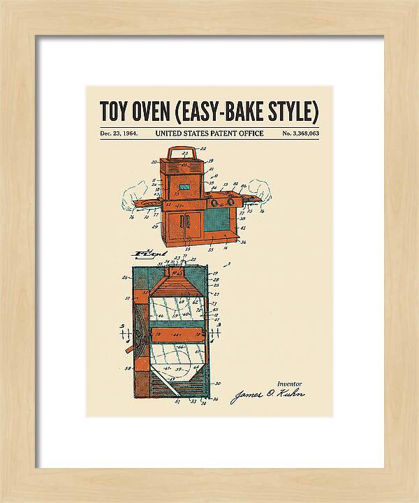 Toy Oven Easy Bake Style Retro Patent Us3368063a
