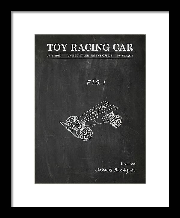 Toy Racing Car Chalkboard Patent Usd320821s