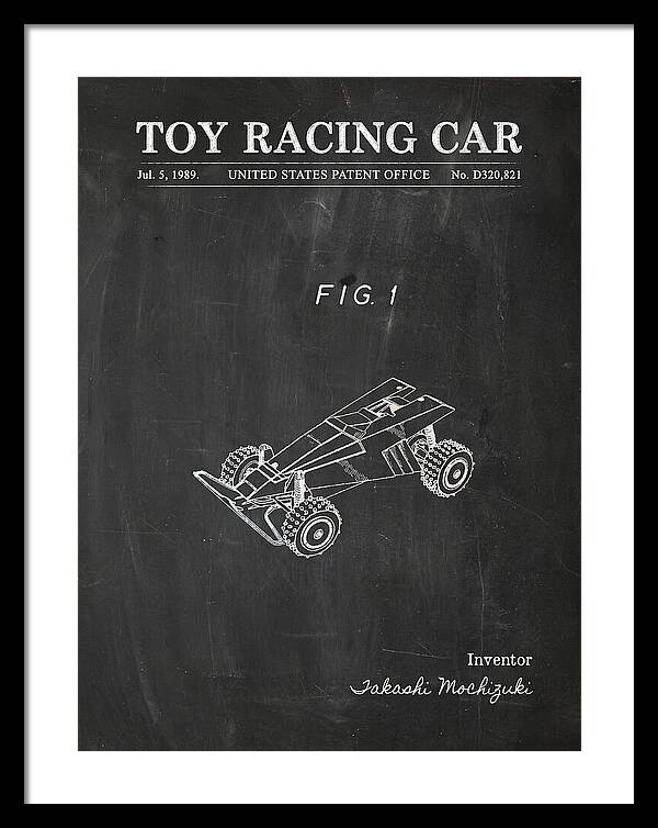 Toy Racing Car Chalkboard Patent Usd320821s