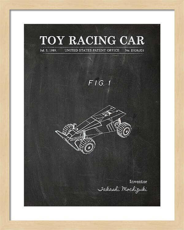 Toy Racing Car Chalkboard Patent Usd320821s