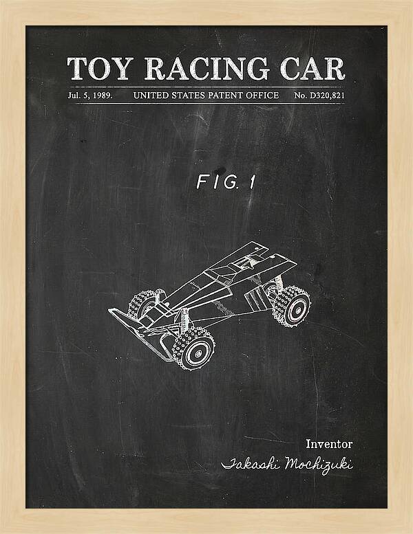 Toy Racing Car Chalkboard Patent Usd320821s