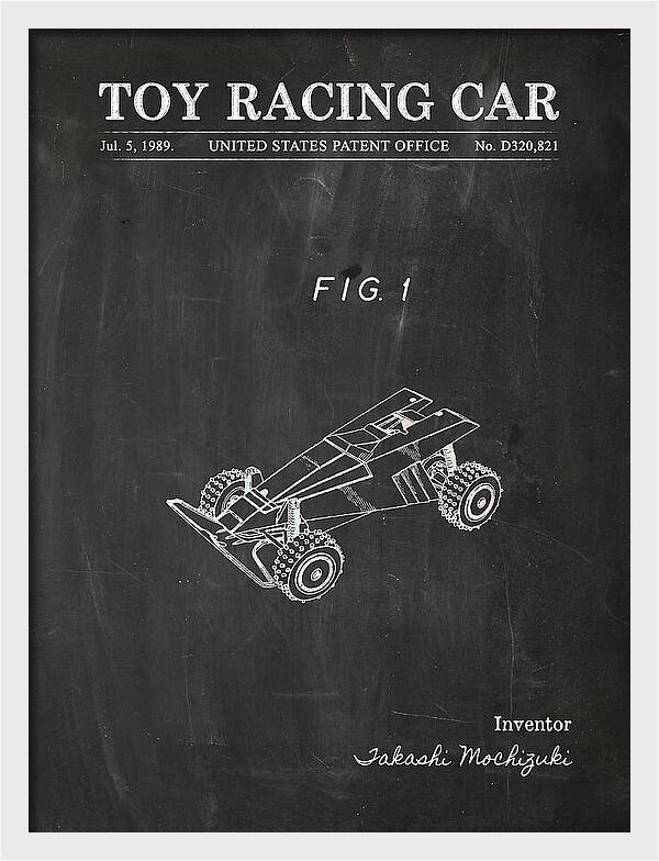 Toy Racing Car Chalkboard Patent Usd320821s