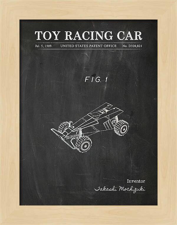 Toy Racing Car Chalkboard Patent Usd320821s