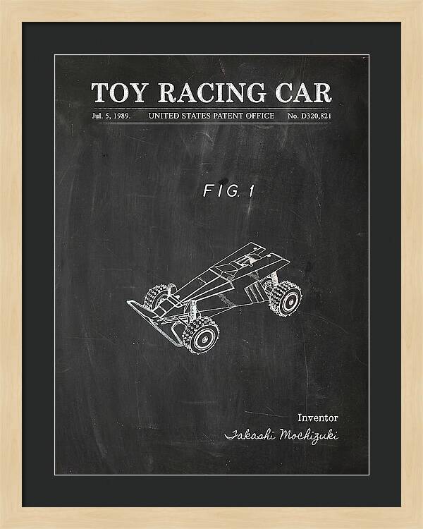 Toy Racing Car Chalkboard Patent Usd320821s