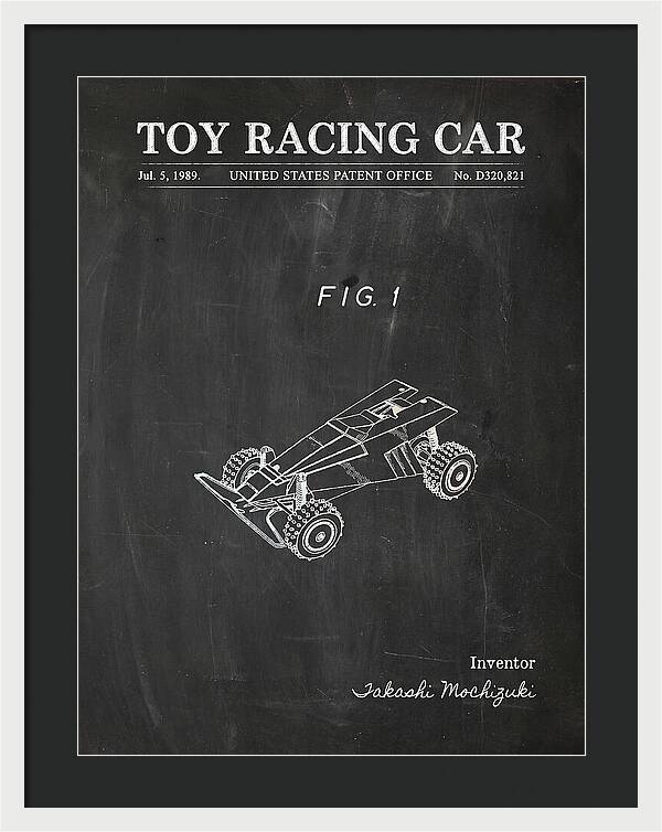 Toy Racing Car Chalkboard Patent Usd320821s