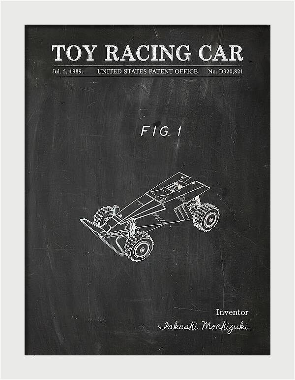 Toy Racing Car Chalkboard Patent Usd320821s