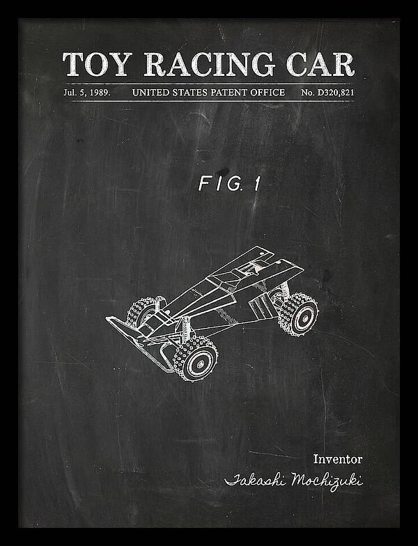 Toy Racing Car Chalkboard Patent Usd320821s