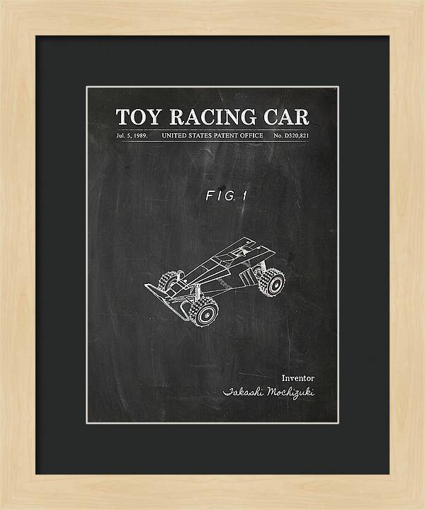 Toy Racing Car Chalkboard Patent Usd320821s